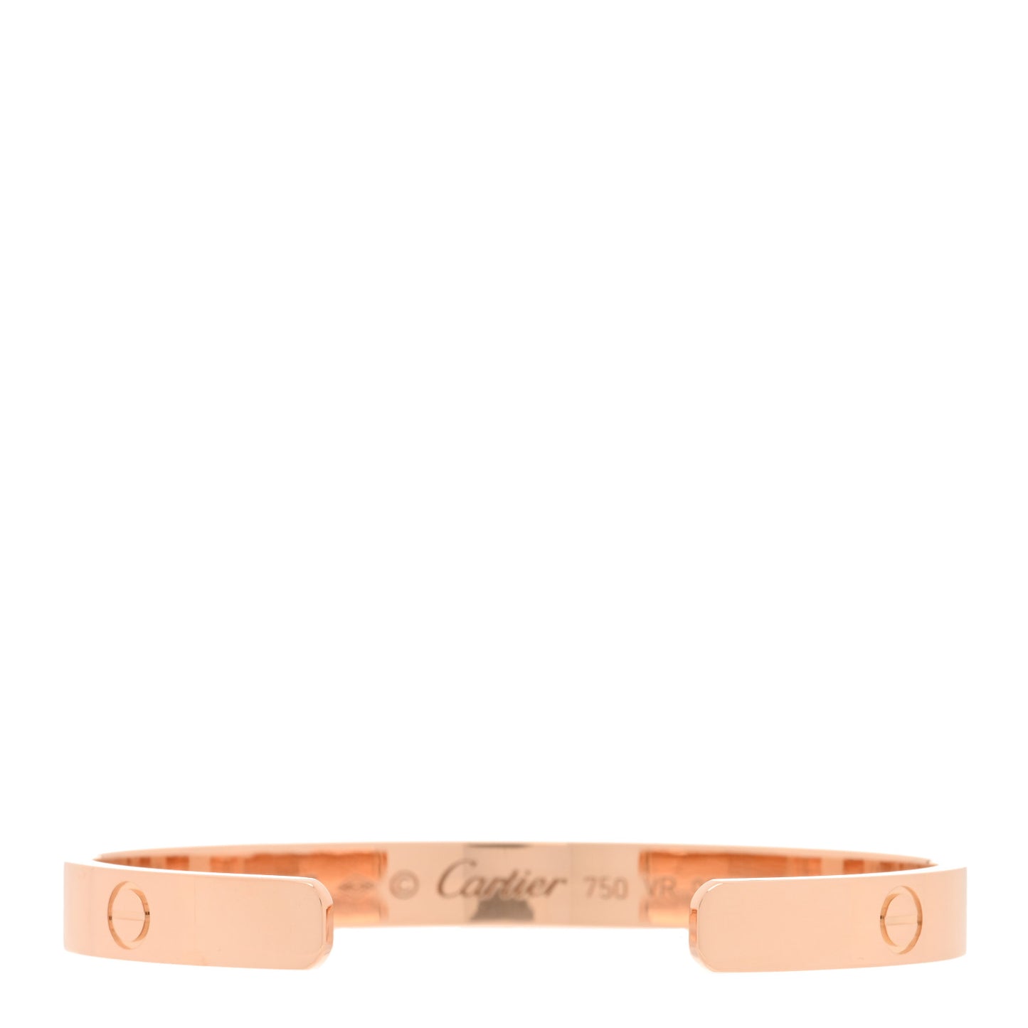 18K Pink Gold LOVE Cuff Bracelet 17
