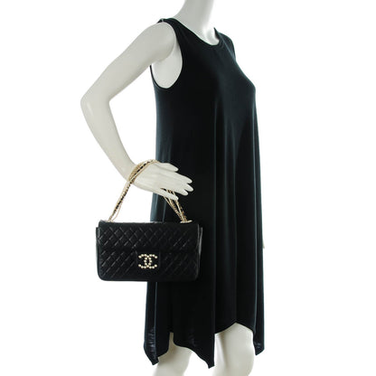 Chanel Lambskin Quilted Medium Westminster Pearl Flap Black 2 of 7