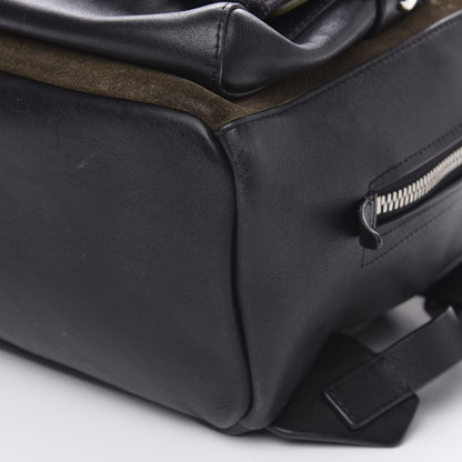 3.1 Phillip Lim 3.1 Lambskin Suede Bi-Color Fringe Mini Bianca Backpack Dark Moss Black 9 of 11