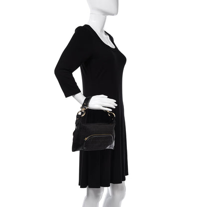 Fendi Zucchino Cuoio Small Chef Pocket Shoulder Bag Black 2 of 7