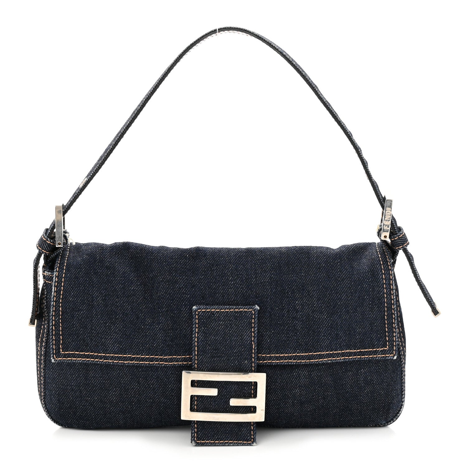 Fendi Denim Baguette Blue 1 of 12