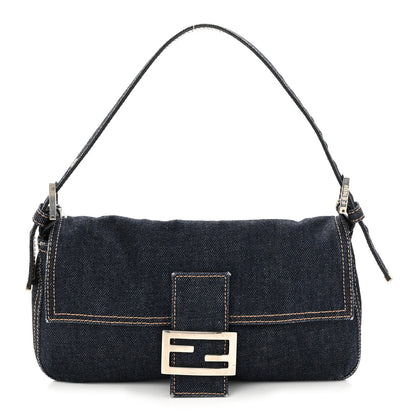 Fendi Denim Baguette Blue 1 of 12