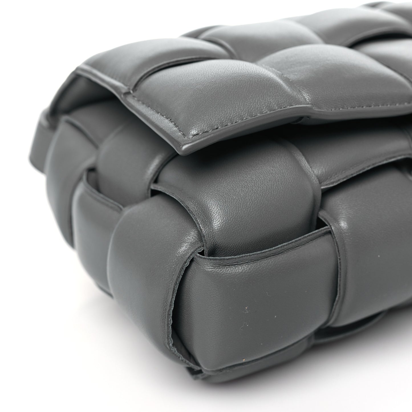 Nappa Maxi Intrecciato Padded Cassette Crossbody Bag Thunder