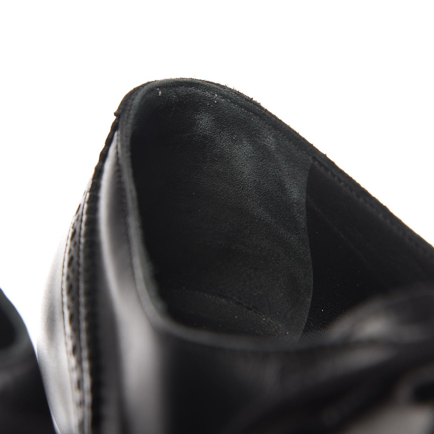 Calfskin CC Oxford Lace Up Booties 39 Black