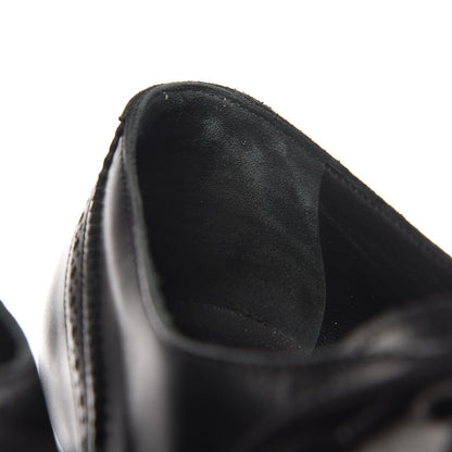 Chanel Calfskin CC Oxford Lace Up Booties 39 Black 11 of 13