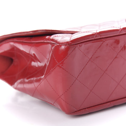 Chanel Patent Quilted Jumbo Single Flap Red 11 of 14