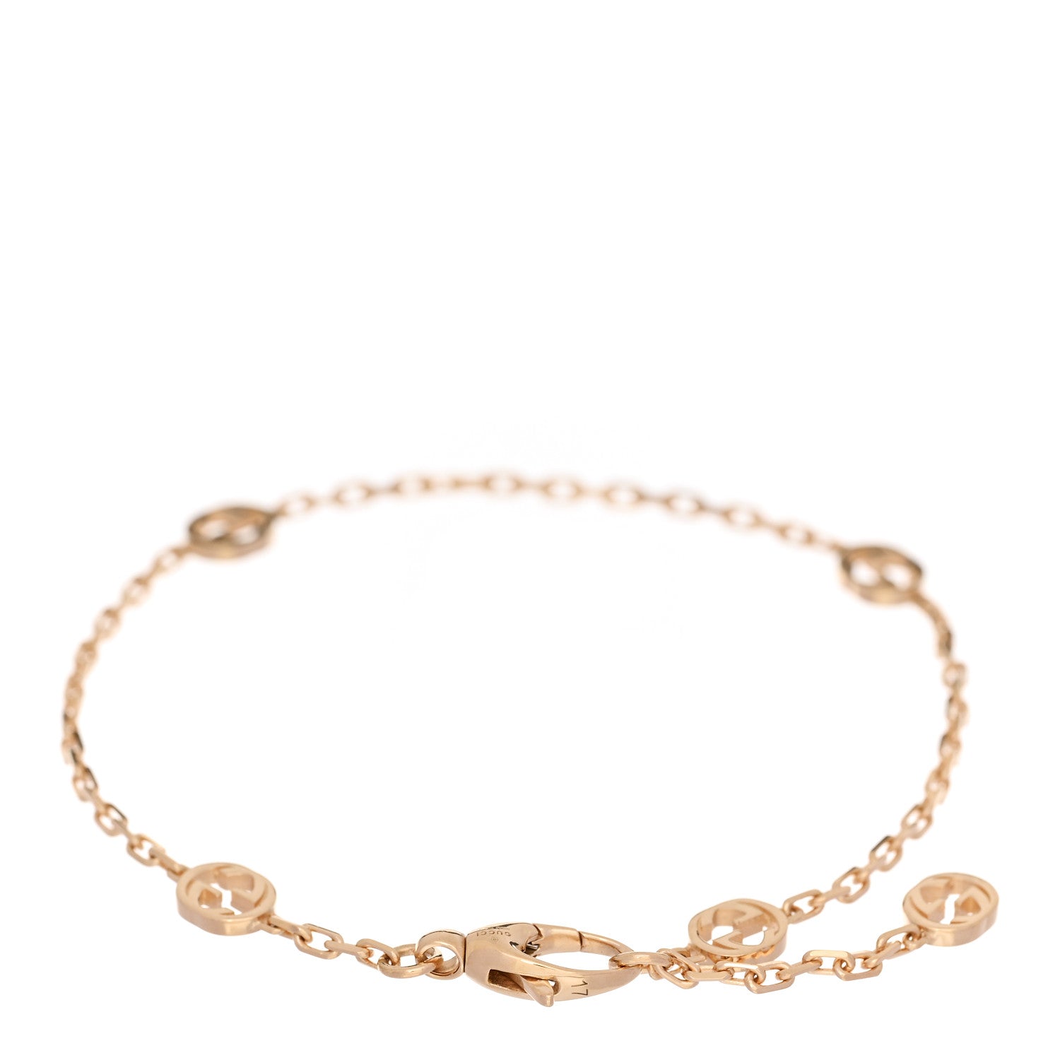 Gucci 18K Yellow Gold Interlocking G Chain Bracelet 2 of 5