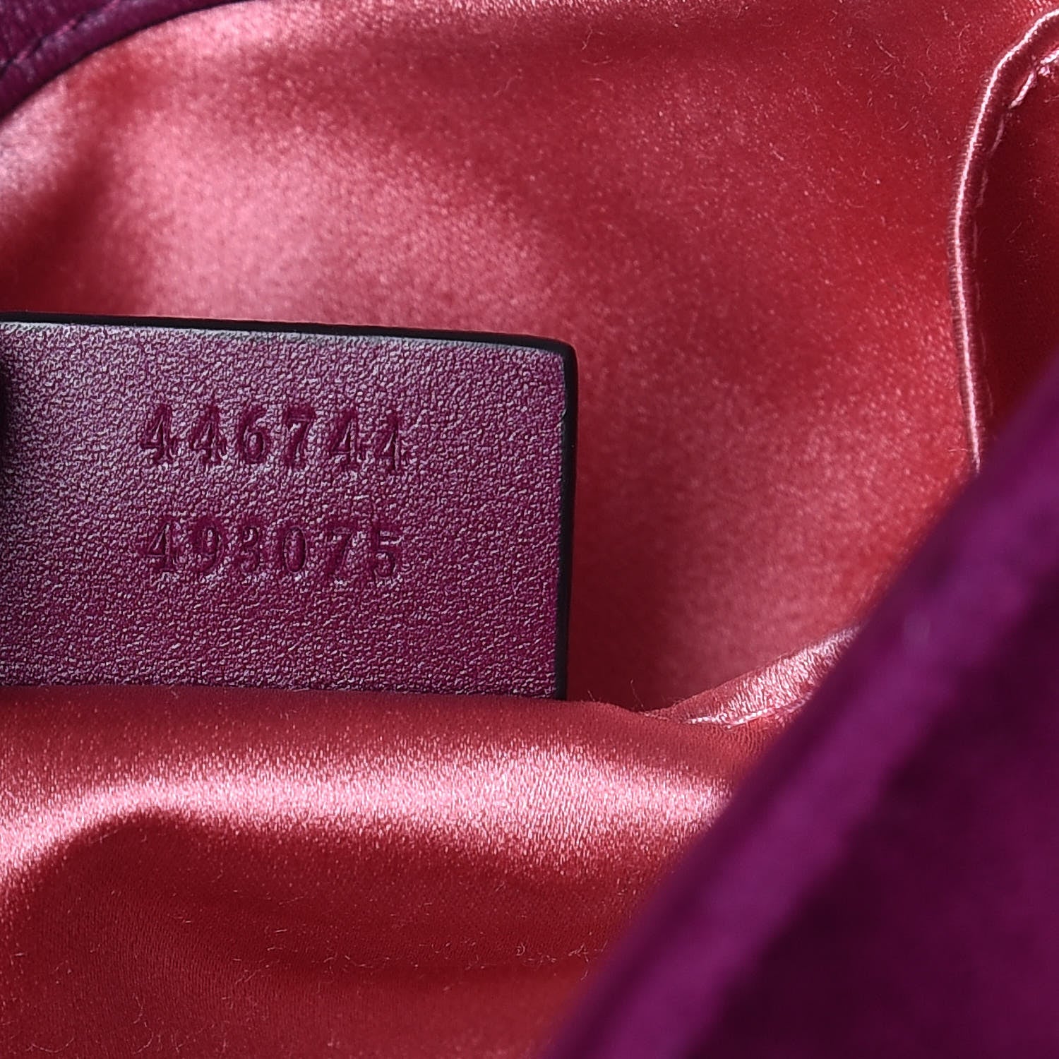 Gucci Velvet Matelasse Mini GG Marmont Shoulder Bag Fuchsia Violet Cyclamen 7 of 10