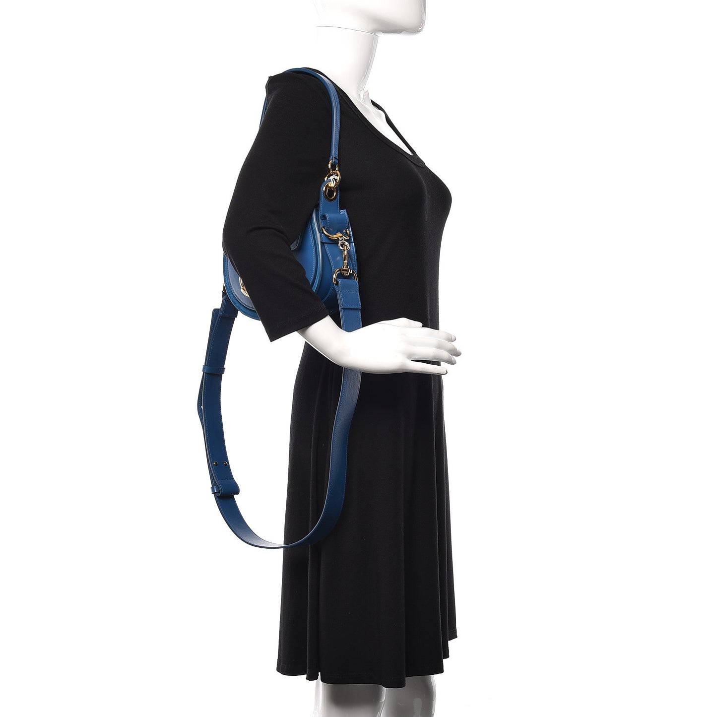 Calfskin Small Tess Bag Smoky Blue