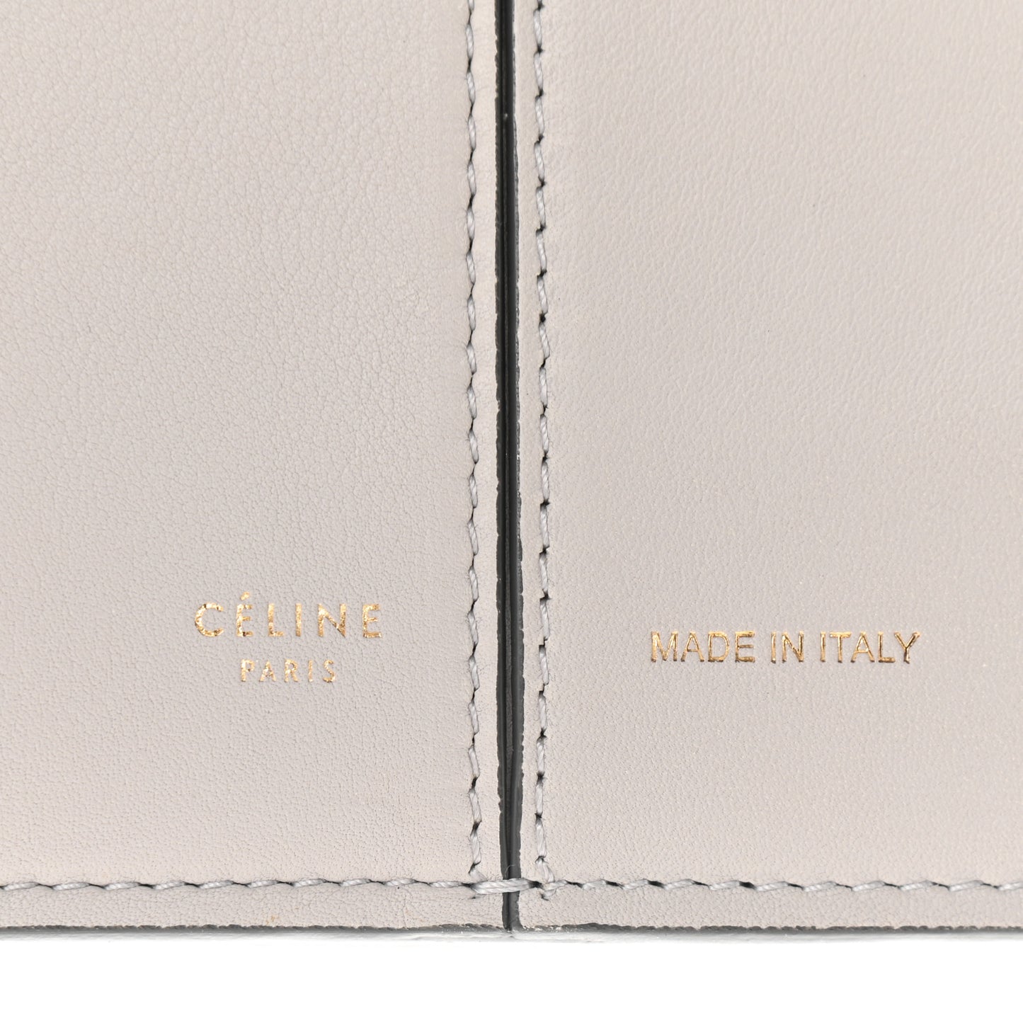 Calfskin Medium Tri-Fold Bag Pearl Grey