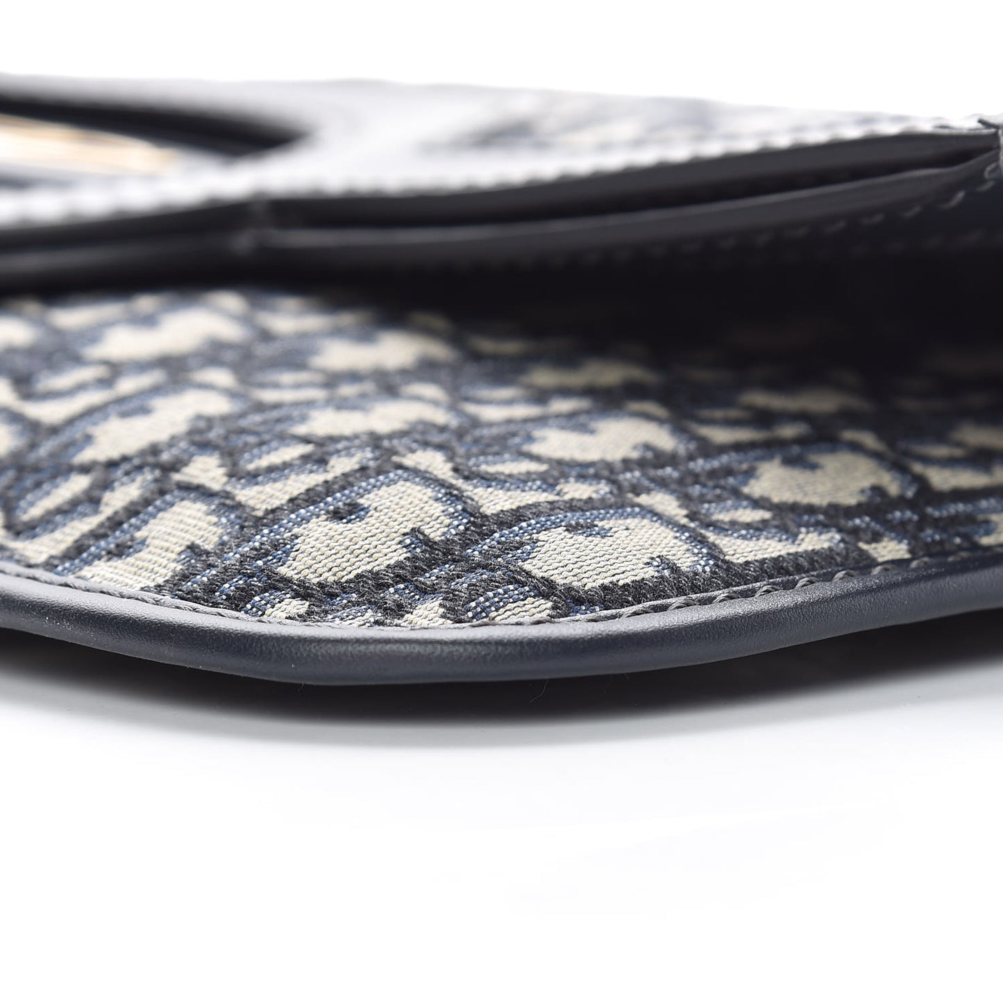 Oblique Fold Over Clutch Blue