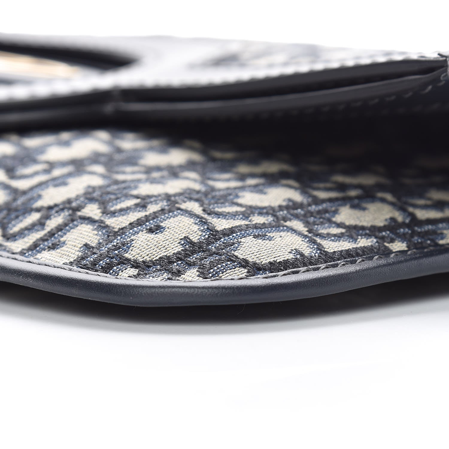 Christian Dior Oblique Fold Over Clutch Blue 8 of 11