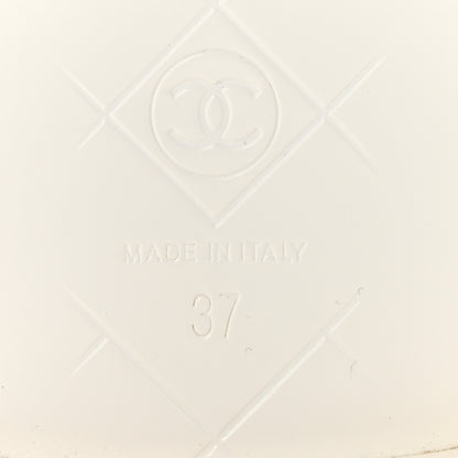 Chanel Lambskin Quilted CC Turnlock Loafers 37 White 7 of 11