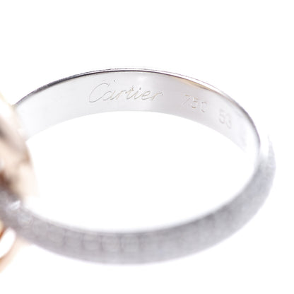 Cartier 18K White Yellow Pink Gold Diamond Classic Trinity Paved Ring 53 6.5 4 of 6
