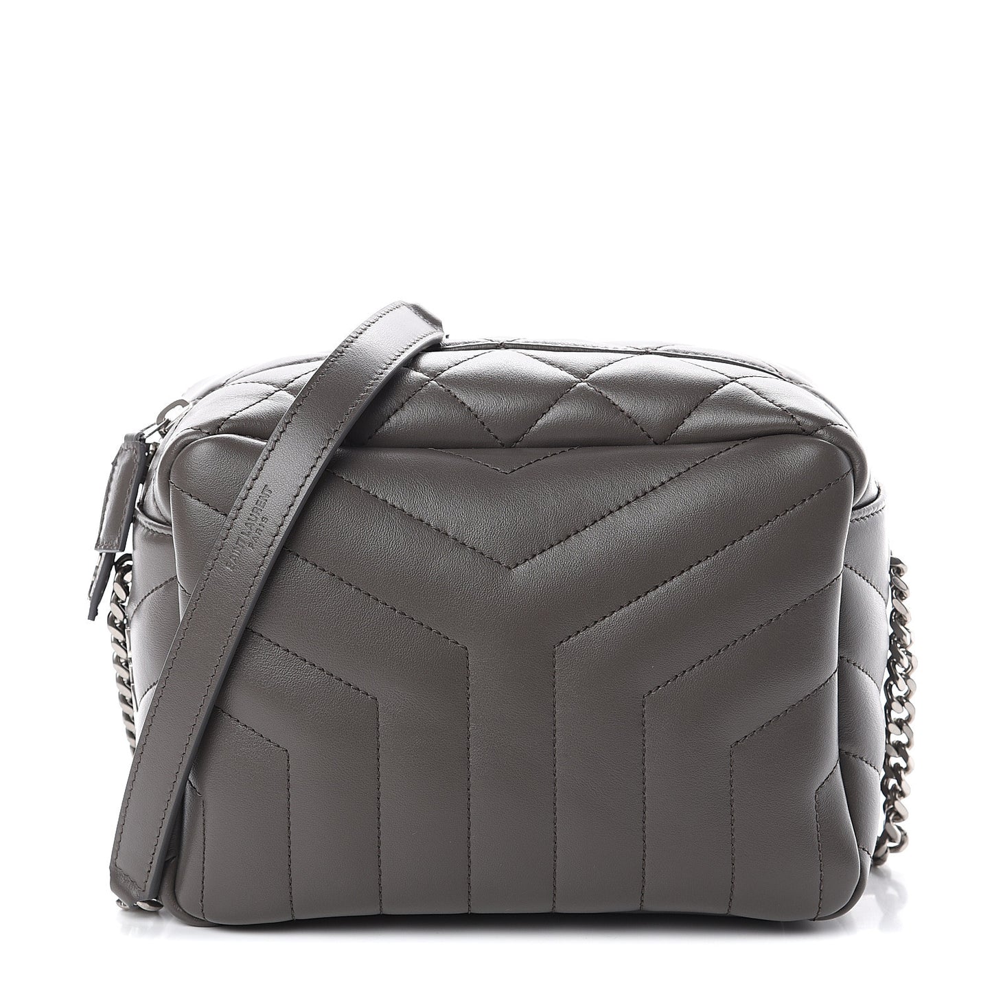 Calfskin Y Quilted Monogram Small Loulou Bowling Bag Earth