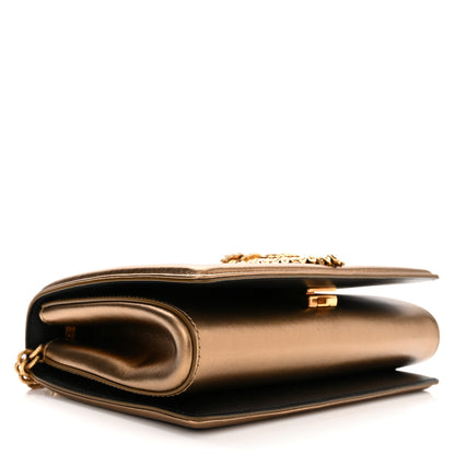 Dolce & Gabbana Metallic Calfskin Medium Devotion Crossbody Bag Gold 4 of 9