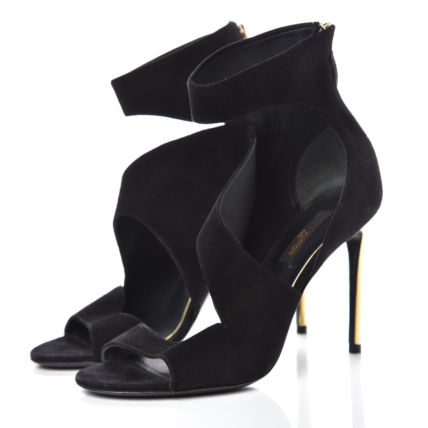 Louis Vuitton Suede Disclosure Sandals 35 Black 3 of 8