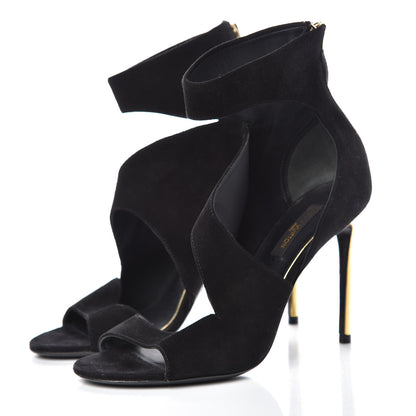 Louis Vuitton Suede Disclosure Sandals 35 Black 3 of 8