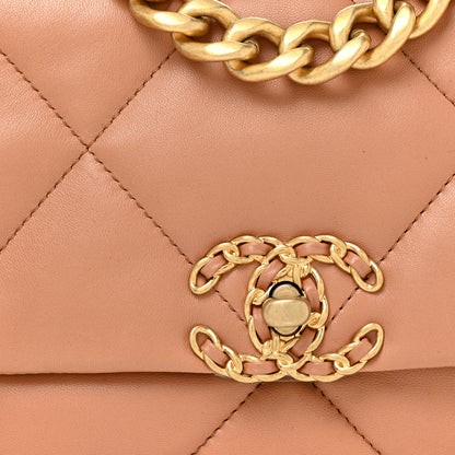 Chanel Lambskin Quilted Medium Chanel 19 Flap Brown 8 of 13