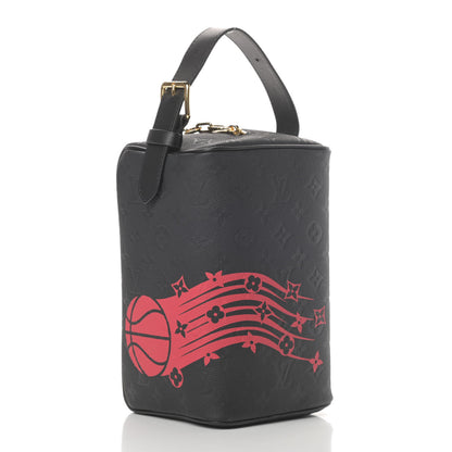 Louis Vuitton X NBA Calfskin Monogram Embossed Cloakroom Dopp Kit Black 3 of 9