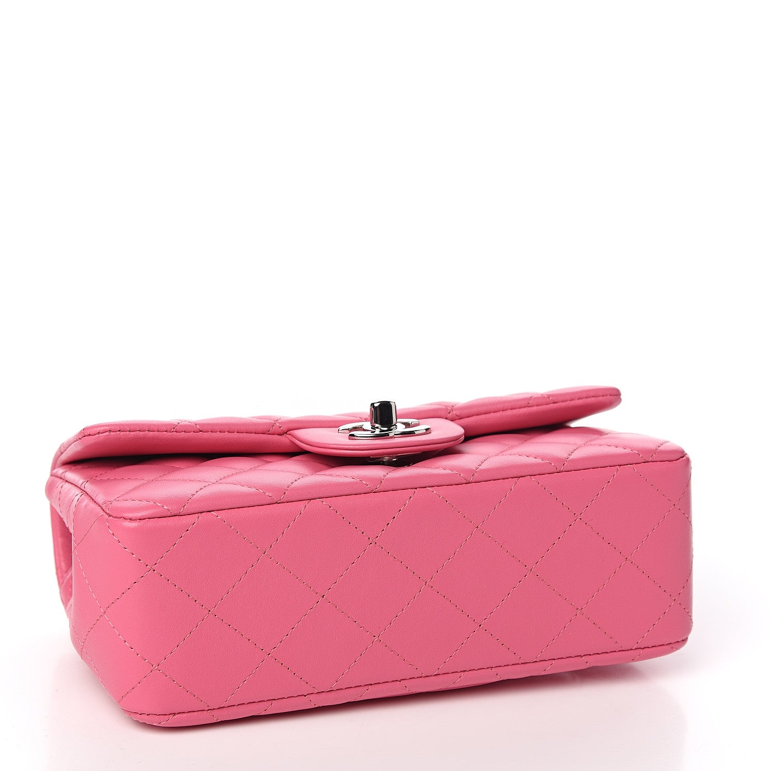 Chanel Lambskin Quilted Mini Rectangular Flap Pink 3 of 10