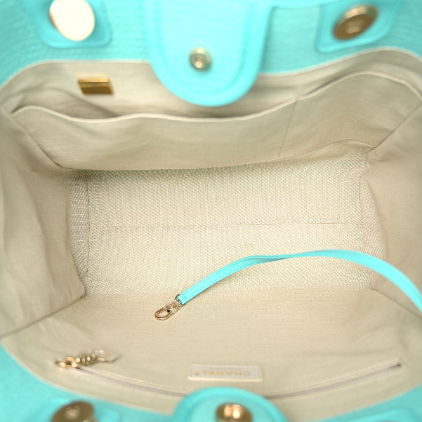 Mixed Fibers Small Deauville Tote Turquoise
