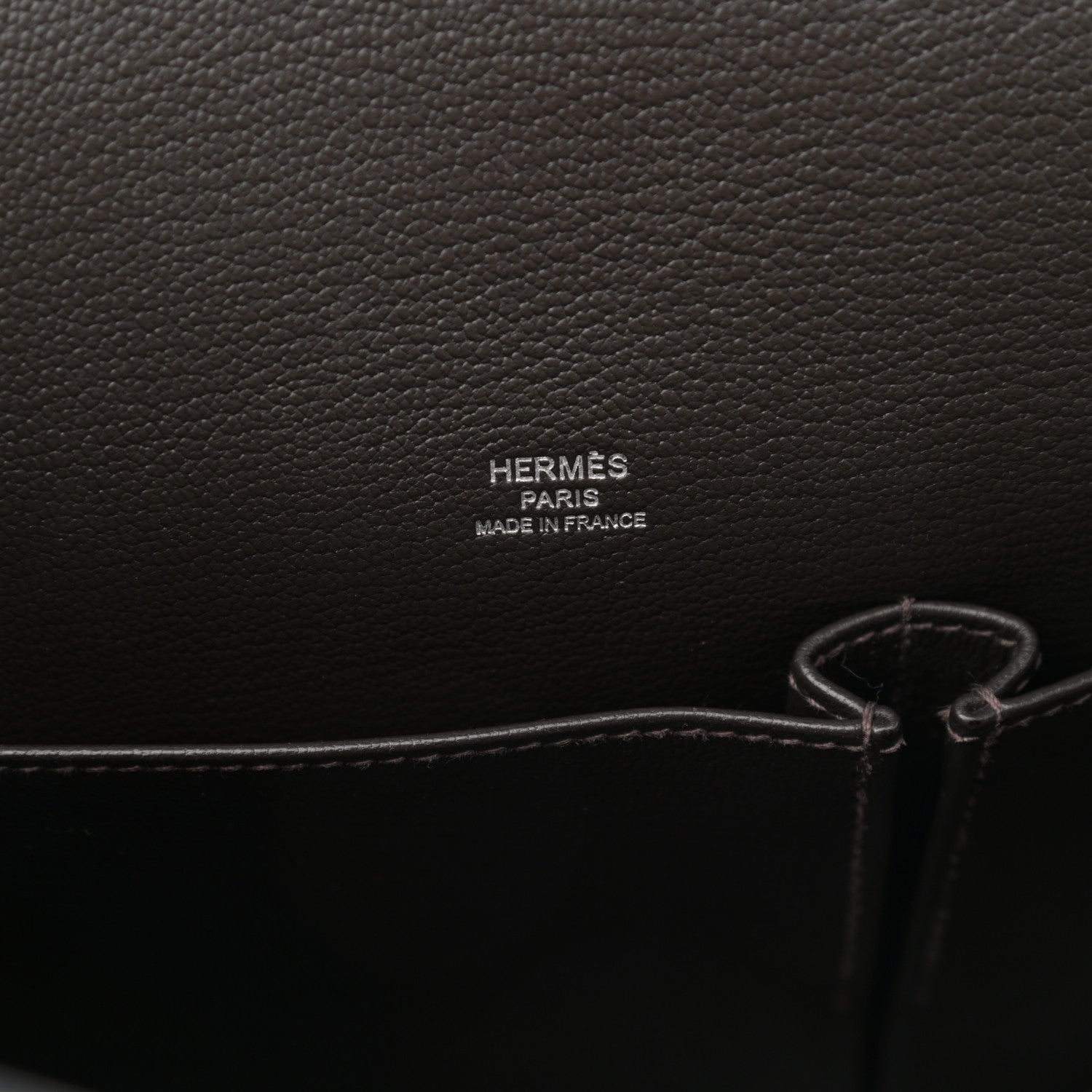Hermes Taurillon Clemence Jypsiere 28 Chocolate 6 of 11