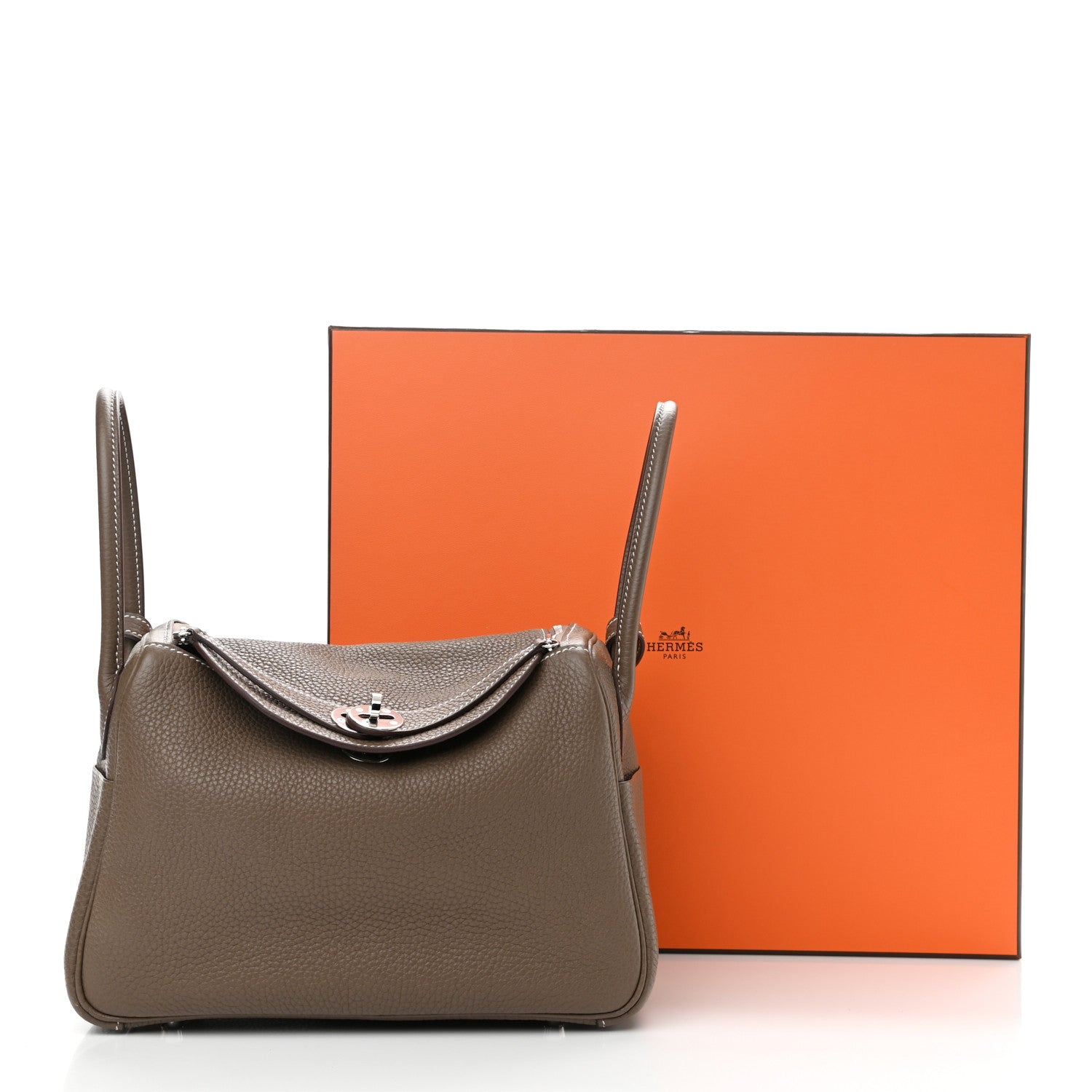 Hermes Taurillon Clemence Lindy 26 Etoupe 13 of 13
