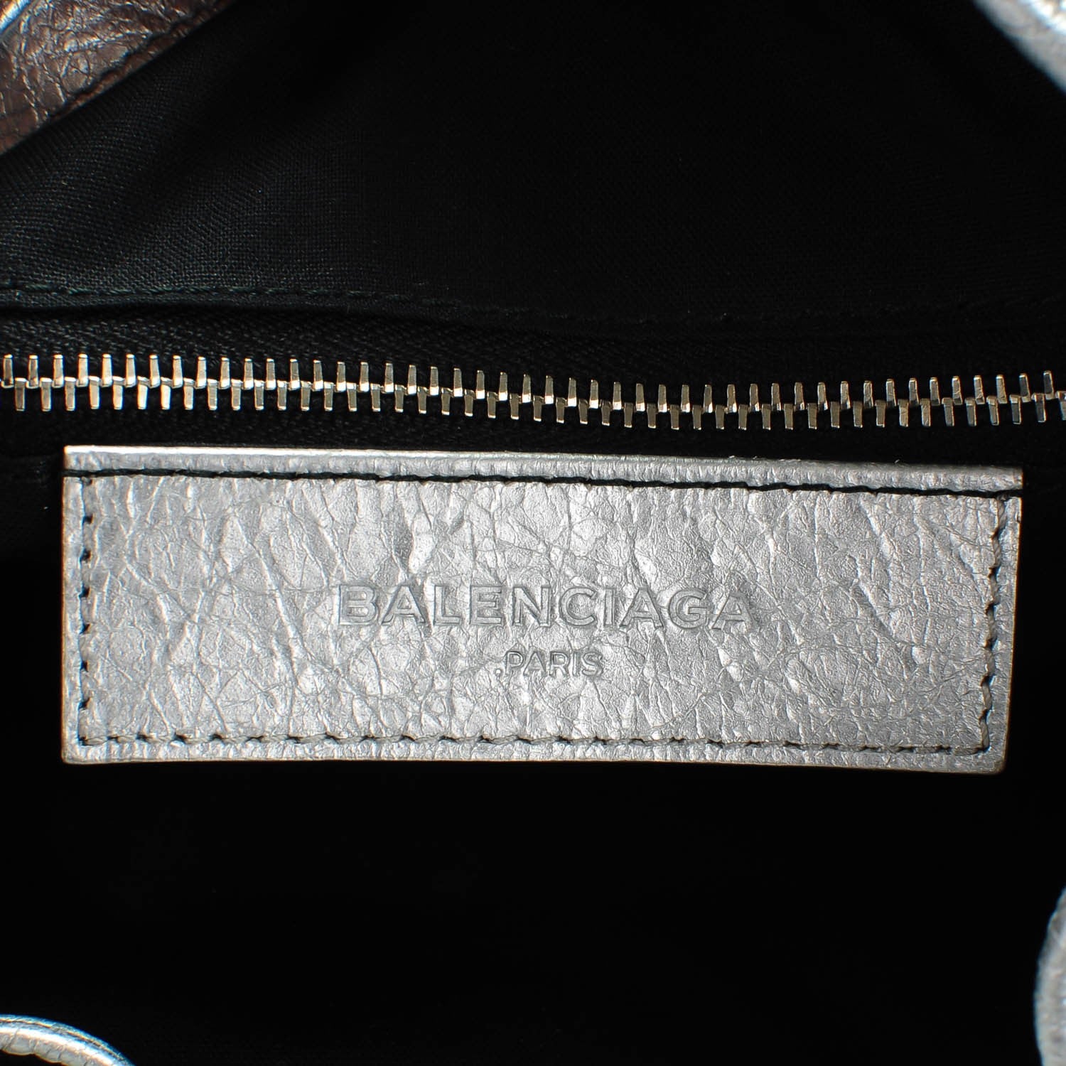 Balenciaga Agneau Giant 12 Silver Hardware Mini Pompon Gris Aluminum 6 of 7