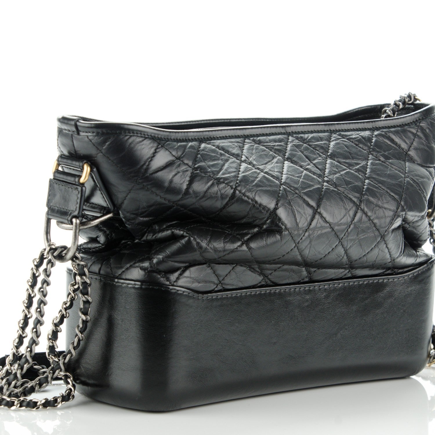 Chanel Calfskin Quilted Medium Gabrielle Hobo Black 8 of 9