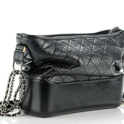 Chanel Calfskin Quilted Medium Gabrielle Hobo Black 8 of 9