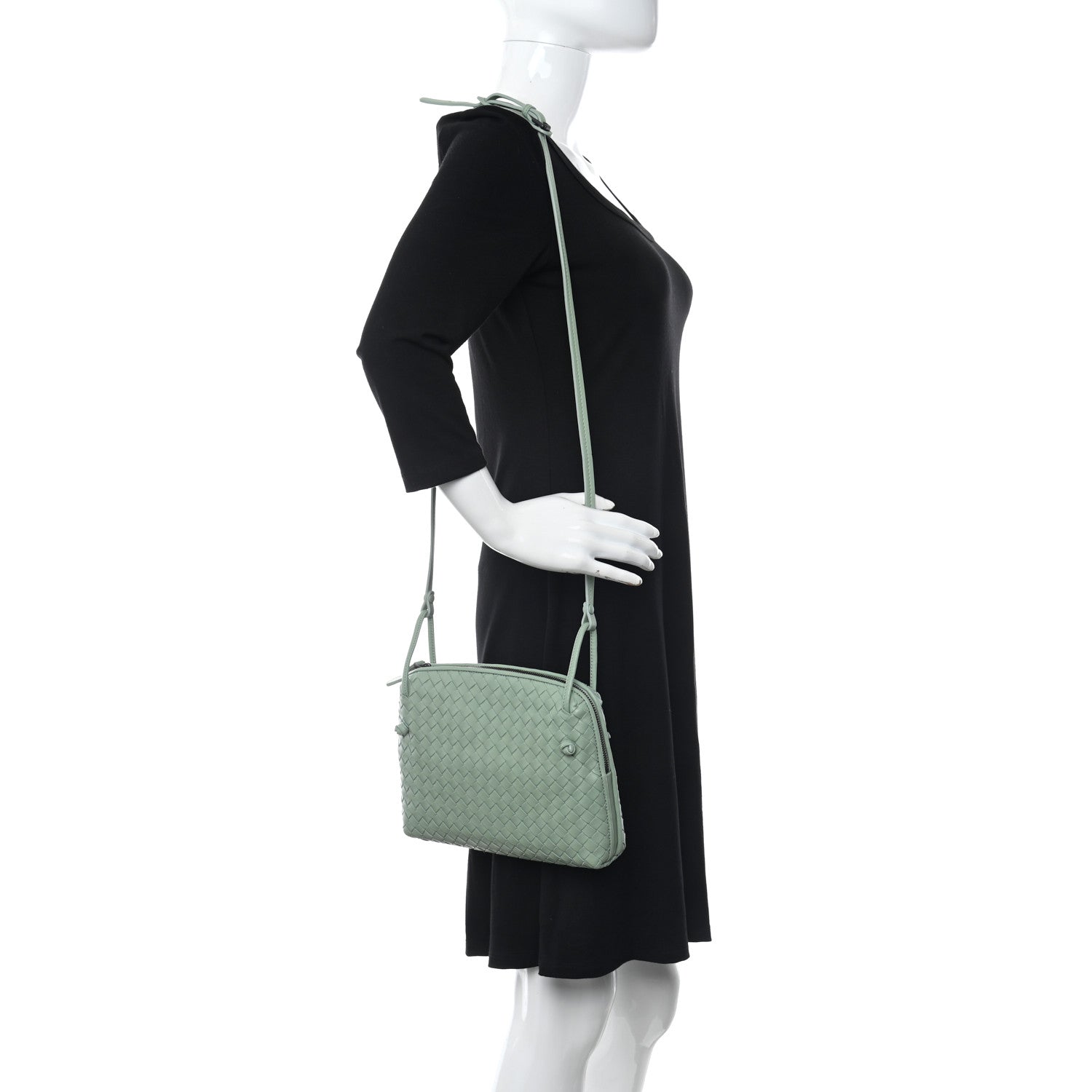 Bottega Veneta Nappa Intrecciato Nodini Crossbody Messenger New Sauge 2 of 9