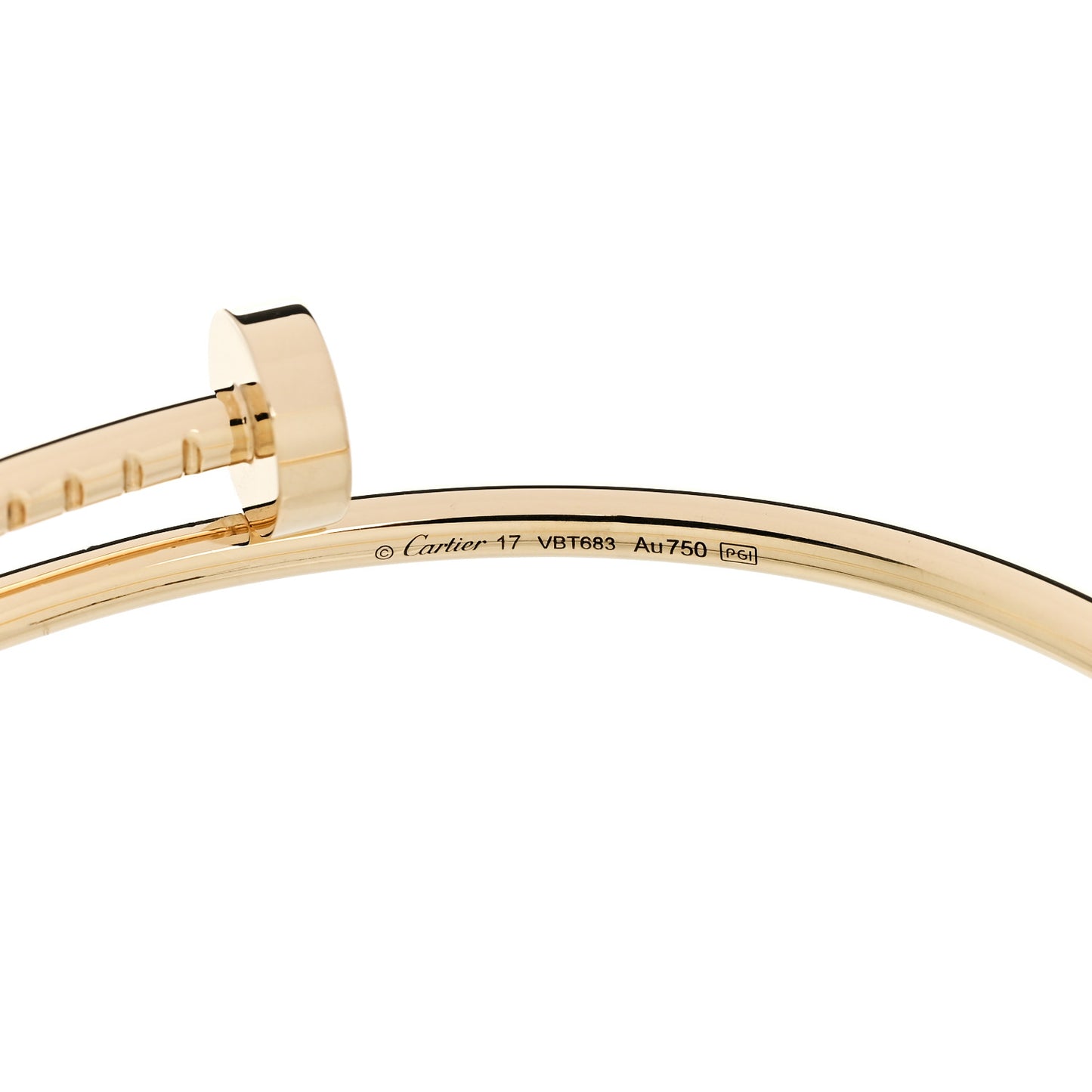 18K Yellow Gold Small Juste Un Clou Bracelet 17
