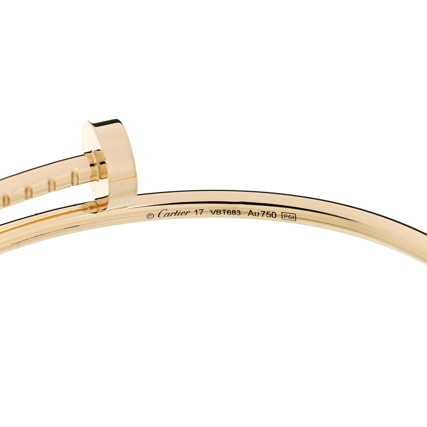 Cartier 18K Yellow Gold Small Juste Un Clou Bracelet 17 4 of 5