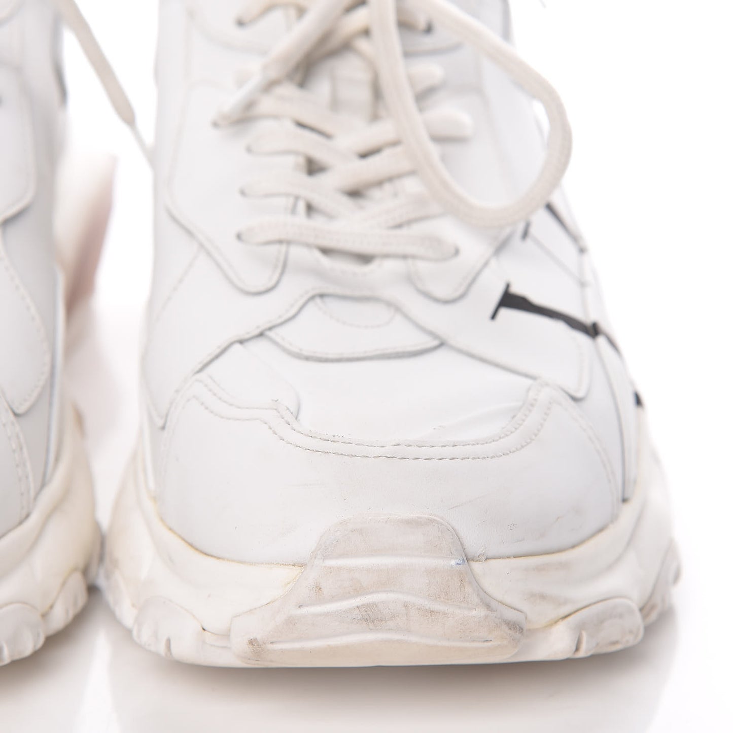 Calfskin VLTN Mens Bounce Sneakers 42 White
