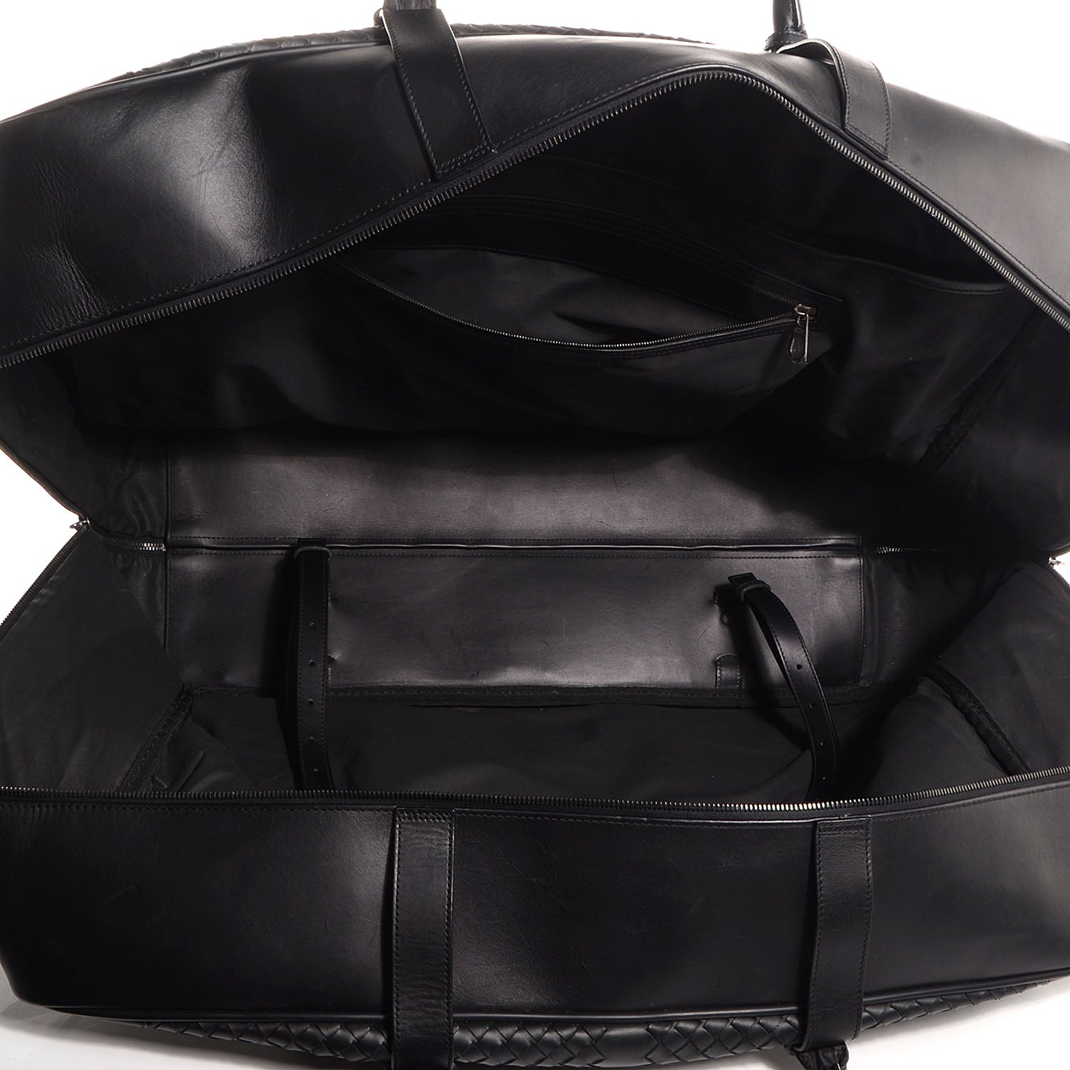 Bottega Veneta Nappa Intrecciato Luggage Travel Bag Nero Black 5 of 7