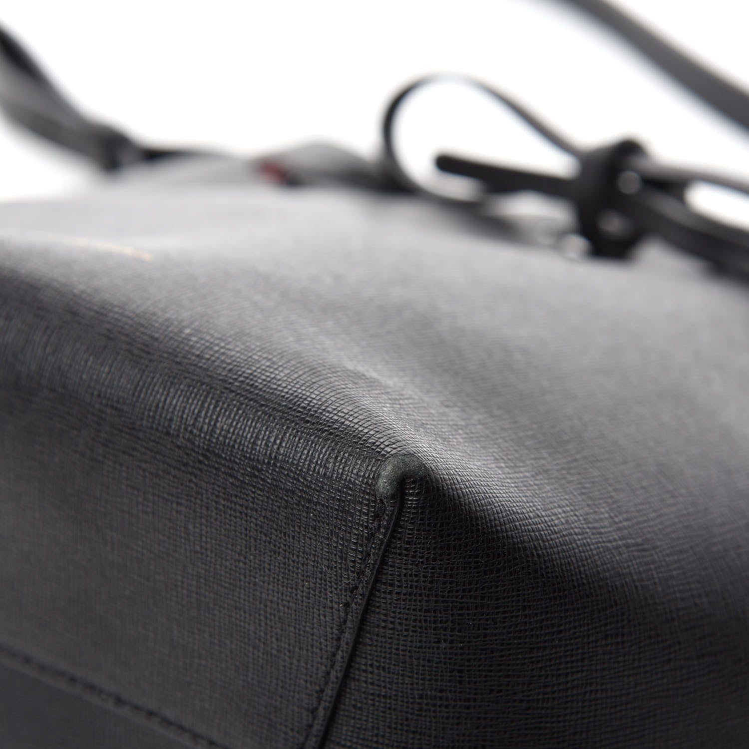 Mansur Gavriel Saffiano Mini Bucket Bag Black Flamma 9 of 19