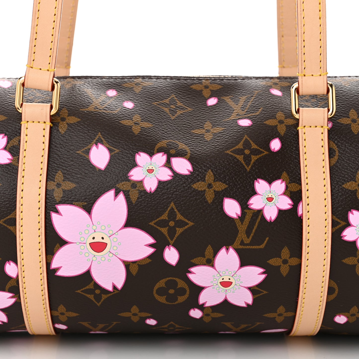 LV X TM Monogram Cherry Blossom Papillon Sakura Brown