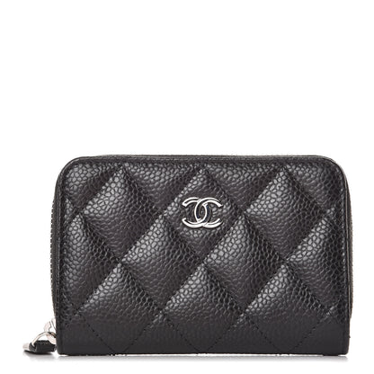 Chanel Caviar Quilted Zip Coin Purse Black 1 of 8