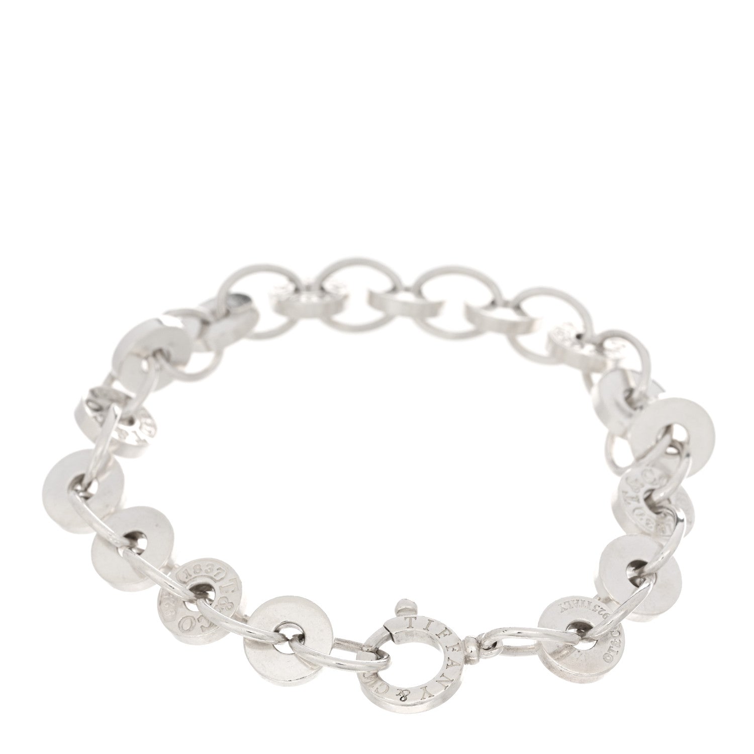 Tiffany Sterling Silver 1837 Circle Bracelet 2 of 3