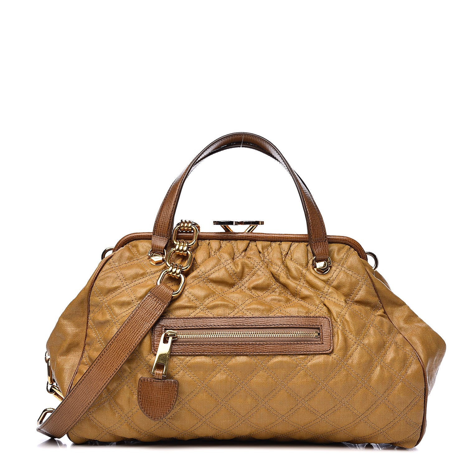 Marc Jacobs Coated Canvas Quilted Stam Tan 1 of 11