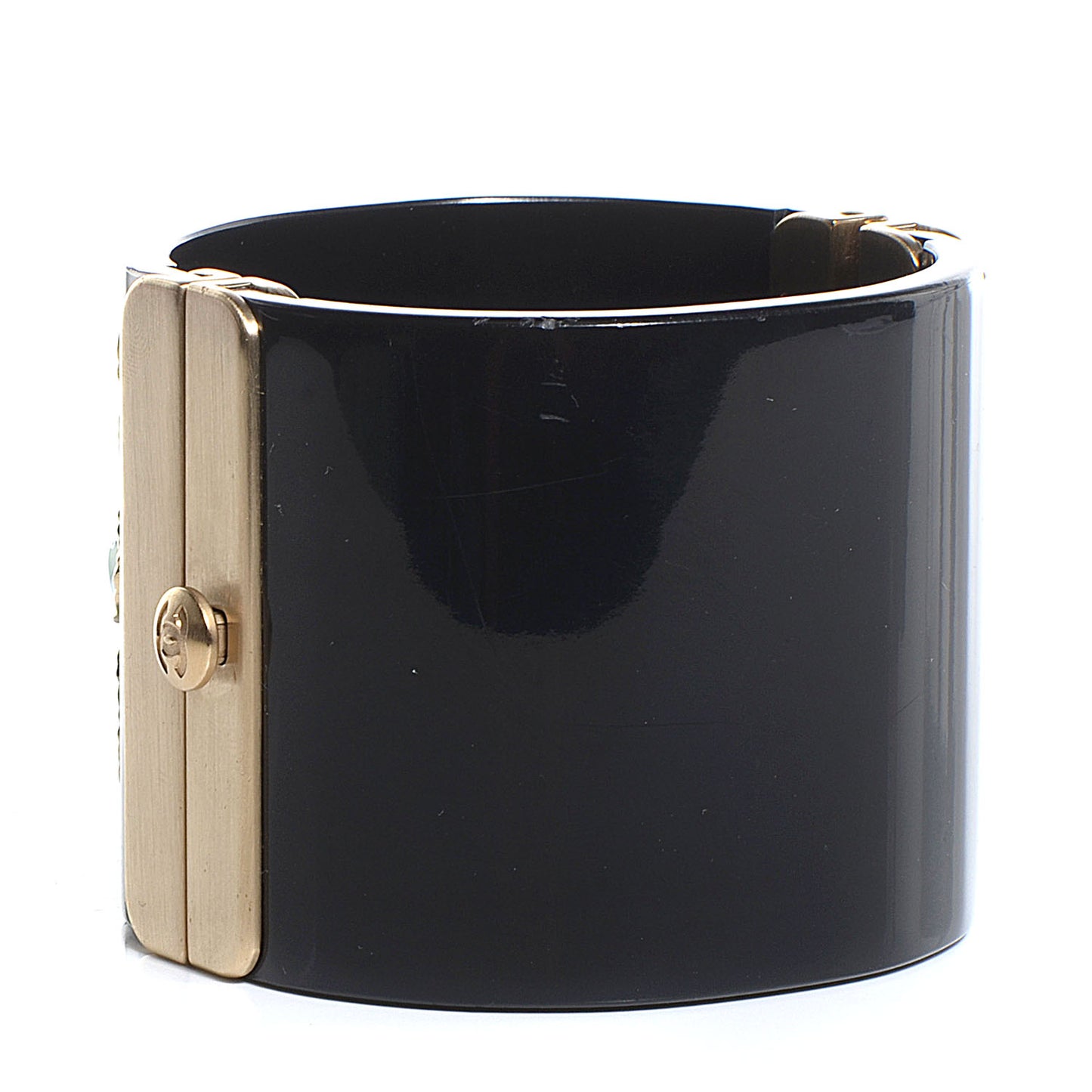 Resin CC Cabochon Cuff Black