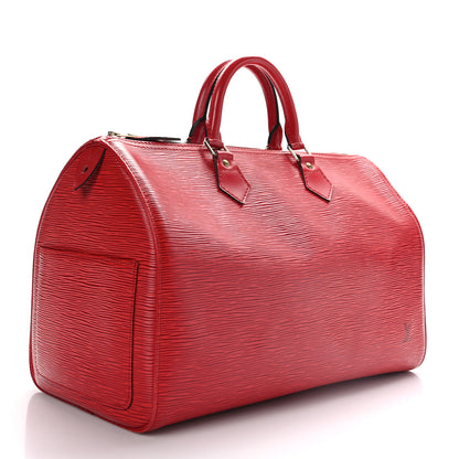 Louis Vuitton Epi Speedy 35 Castillan Red 3 of 11