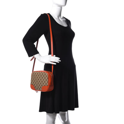 Gucci Monogram Dollar Calfskin Mini Bree Messenger Bag Beige Ebony Sun Orange 2 of 13