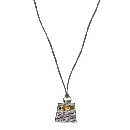 Hermes Lizard Small Monpetitkelly Pendant Necklace Ombre 1 of 4