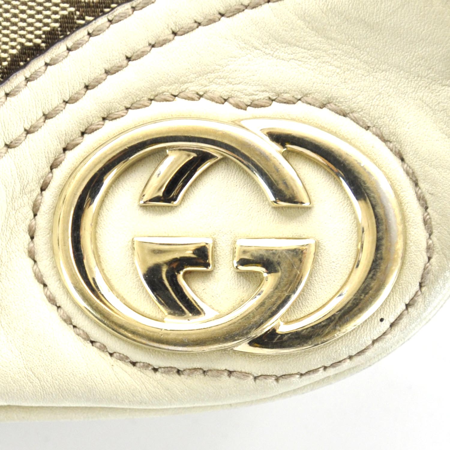 Gucci Monogram New Britt Medium Hobo Ivory 11 of 11