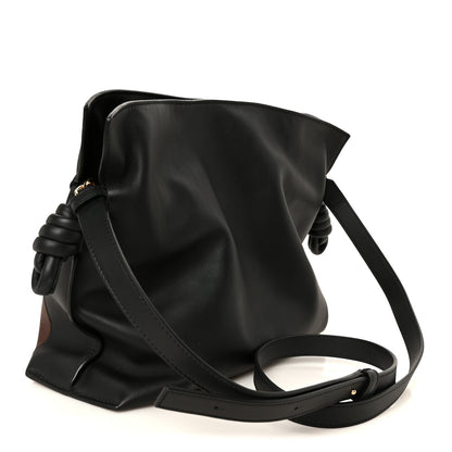 Loewe X ALBERS Nappa Calfskin Small Flamenco Knot Bag Black Burgundy 3 of 11