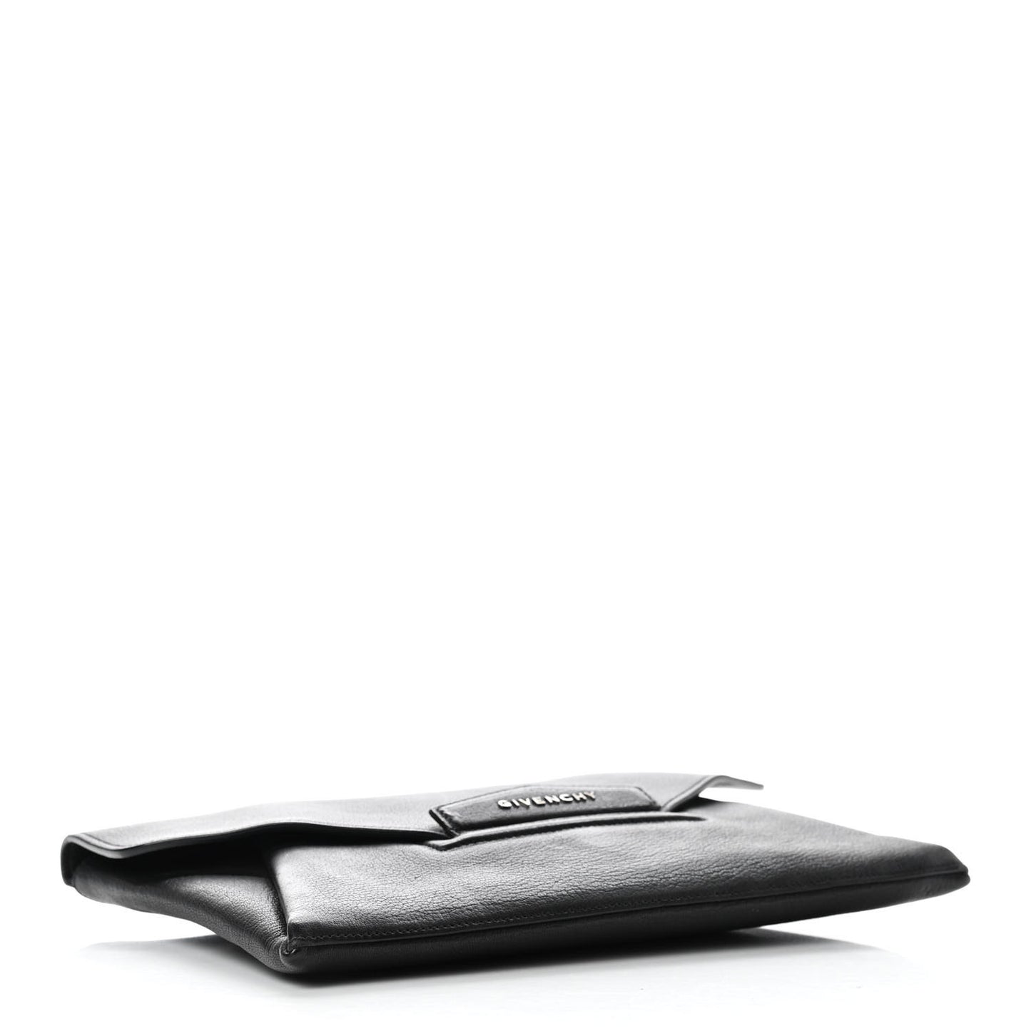 Sugar Goatskin Medium Antigona Envelope Clutch Black