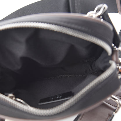 Fendi Nylon Fabric Jacquard Chamois FF 1974 Medium Crossbody Messenger Black Nuvola 5 of 9