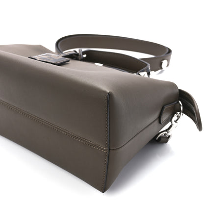 Fendi Vitello Dolce Bi-Color FF 1974 Embossed Medium By The Way Boston Bag Maya Black 10 of 10